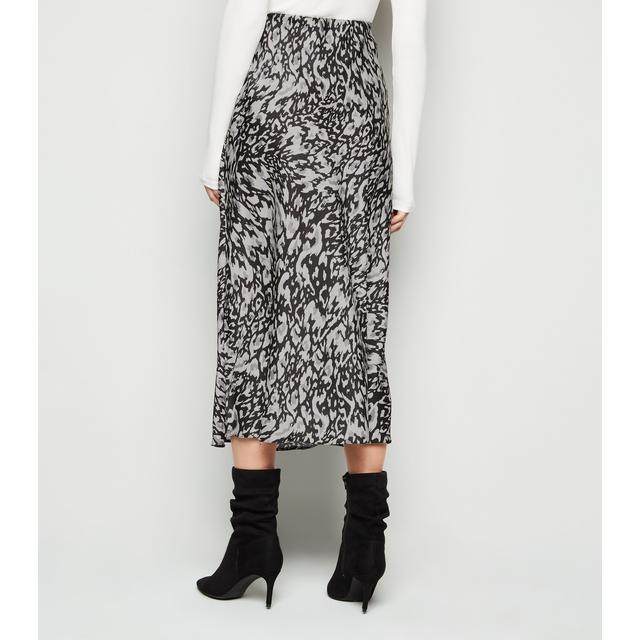black and white midi skirt new look