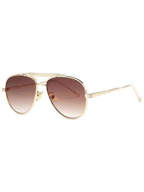 Ombre Lens Crossbar Pilot Sunglasses