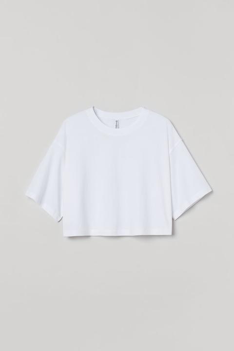 Camiseta Cropped - Blanco