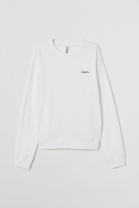 H & M - Felpa - Bianco