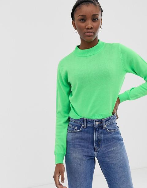 Jersey Corto De Punto Fino De Asos Design-verde