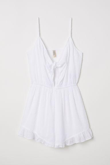 H & M - Mono Corto Con Lazada - Blanco