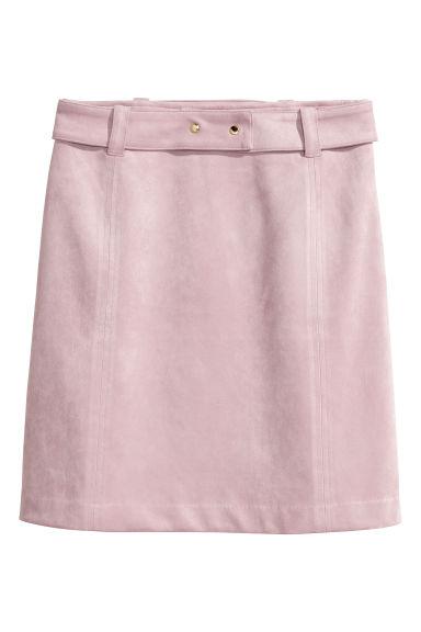 H & M - Gonna In Finto Camoscio - Rosa