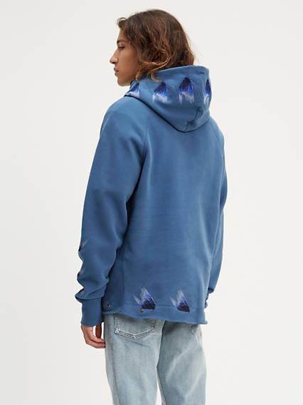 unhemmed hoodie