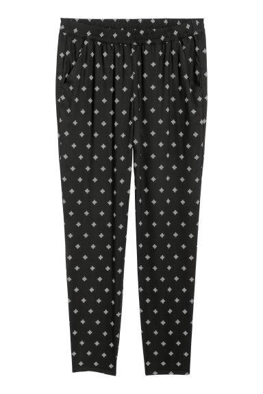 H & M - Pantalón De Viscosa - Negro