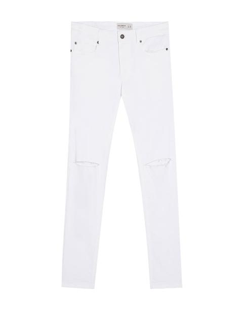 Jeans Superskinny Fit Strappi Ginocchio