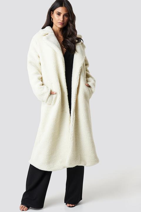 Dilara X Na-kd Teddy Maxi Coat - White