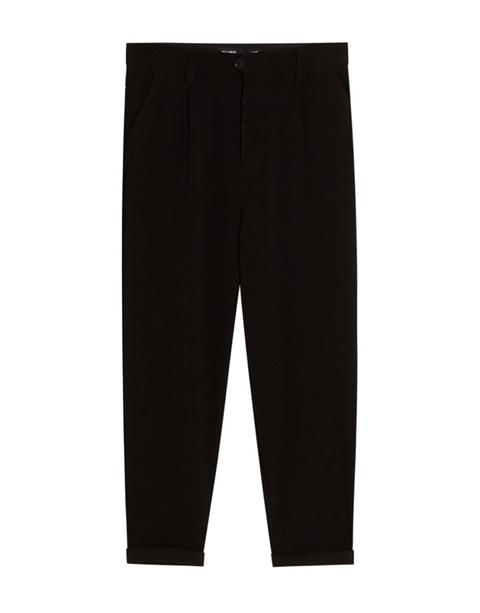 Pantaloni Tailored Fit Neri