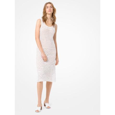 Vestido De Tirantes De Crochet De Algodón