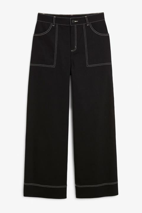 utility trousers black