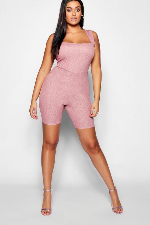 Plus Glitter Shimmer Unitard