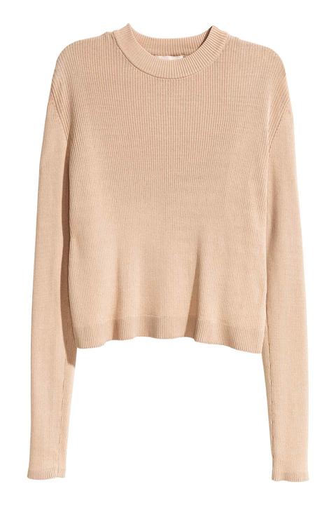 Ribbed Wrapover Jumper