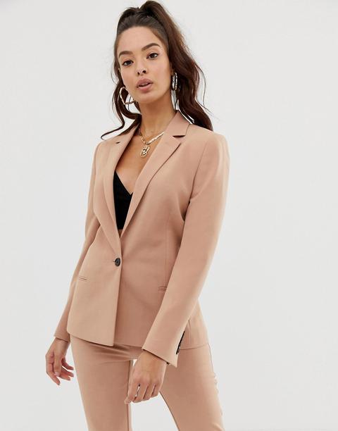 Asos Design - Forever - Blazer Da Abito - Pietra