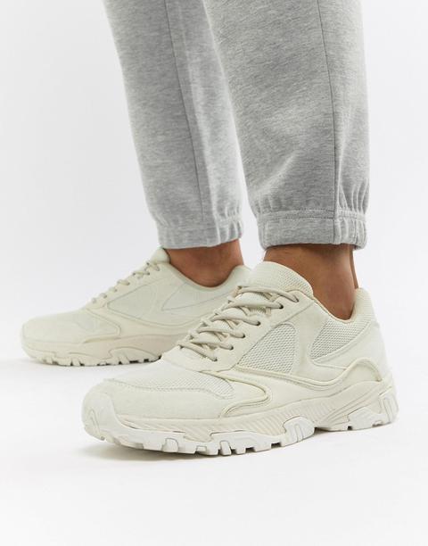 chunky sole white trainers