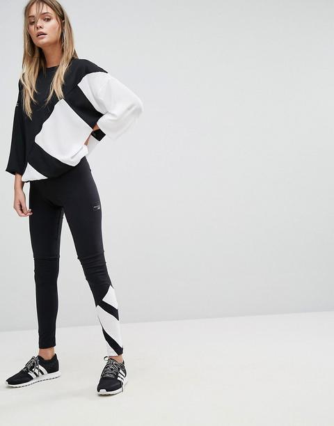 Adidas Originals Eqt Legging In Black And White