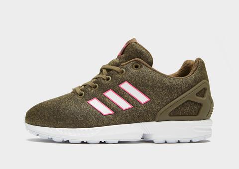 Adidas Originals Zx Flux Junior - Only At Jd, Olive/white/pink