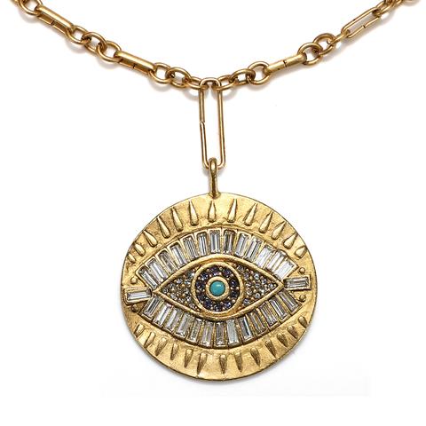 Super Evil Eye Talisman Medallion Necklace