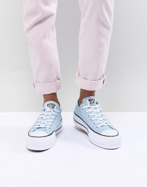 Zapatillas De Deporte Con Plataforma En Azul Chuck Taylor All Star De Converse