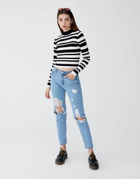 mom fit jeans pull and bear