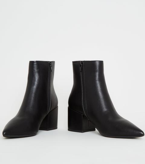 new look black pointed boots