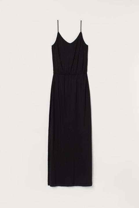 H & M - Abito In Jersey Con Scollo A V - Nero