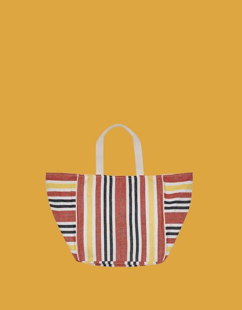 Bolso Shopper De Rayas