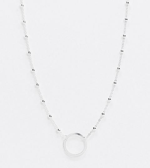 Kingsley Ryan Exclusive Sterling Silver Choker Necklace With Circle Pendant