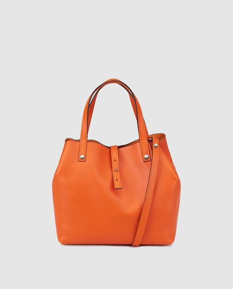 Gloria Ortiz - Shopping Pequeño Sofia De Piel En Naranja