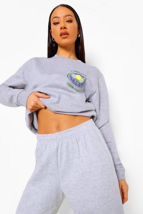 Womens Tennis Club Sweatshirt - Grey - S, Grey