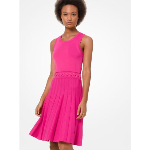 Vestido Plisado De Viscosa Elástica