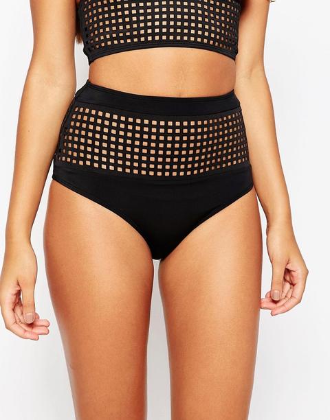 Braguitas De Bikini De Talle Alto Y Corte Cuadrado De Asos