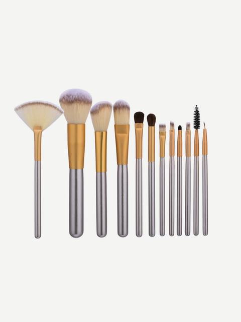 Set Di Pennelli Per Trucco Champagne Gold 12pcs