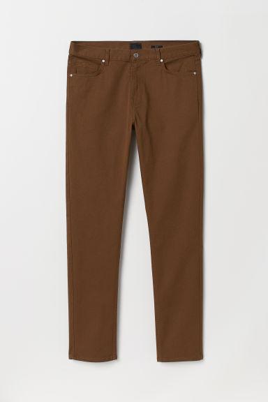 H & M - Pantaloni In Twill Slim Fit - Marrone