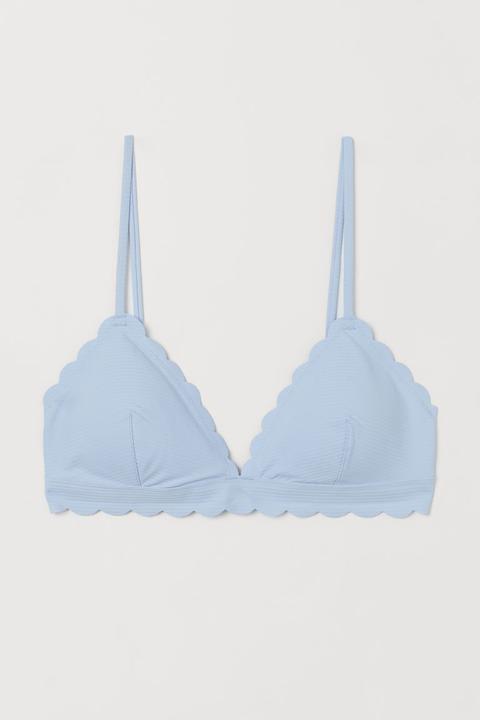 Top De Bikini Acolchado - Azul