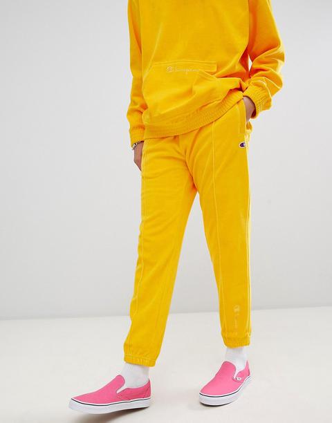 Champion Velour Joggers In Yellow from 