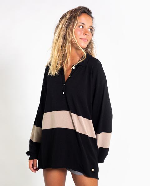 Preppy Polo Shirt Black