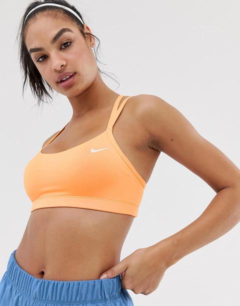 Sujetador De Tirantes En Naranja De Nike Training