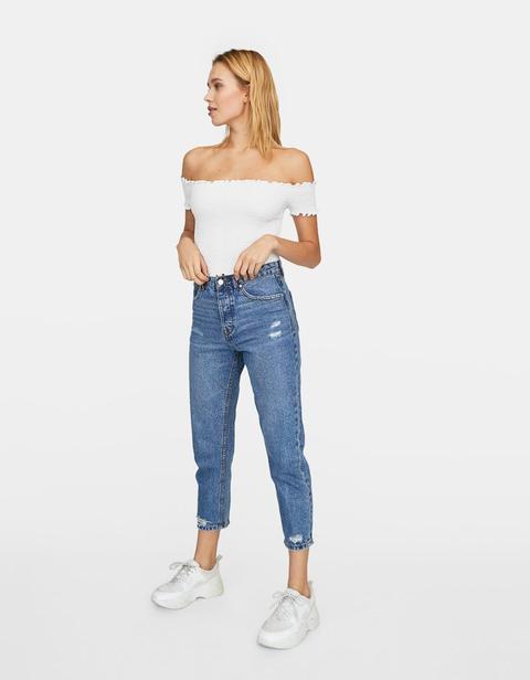 Jeans Mom Fit Jeans Medio