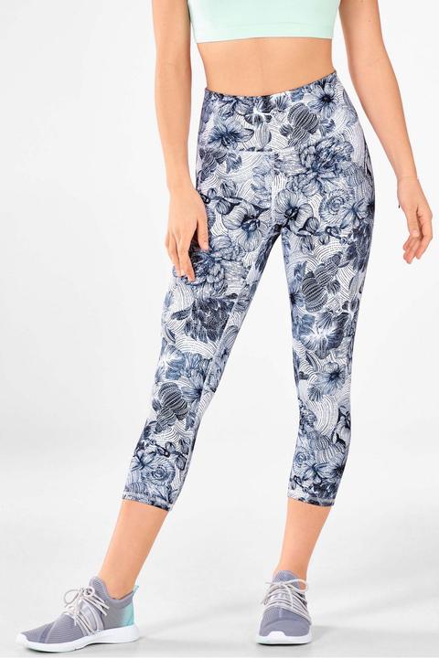 High-waisted Printed Powerhold® Crop