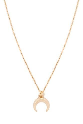 Forever 21 Crescent Moon Charm Necklace , Gold