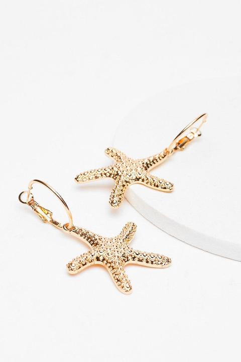 Womens Starfish Drop Earrings