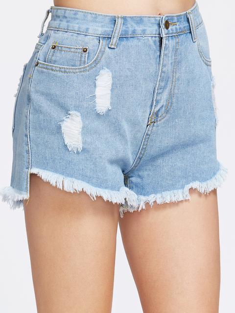 Shorts In Denim Rotti