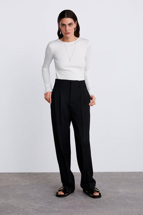 Wide-cut Trousers With Darts from Zara 