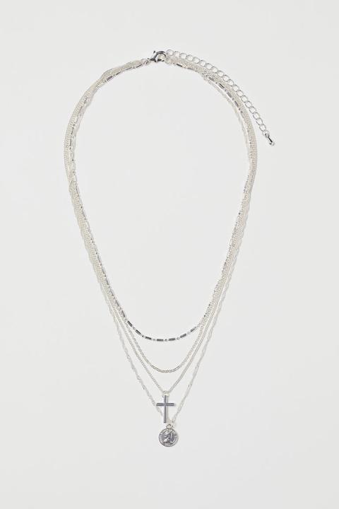 H & M - Collar De Varias Vueltas - Plata