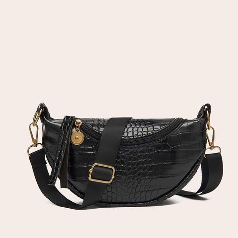 Croc Embossed Crossbody Bag