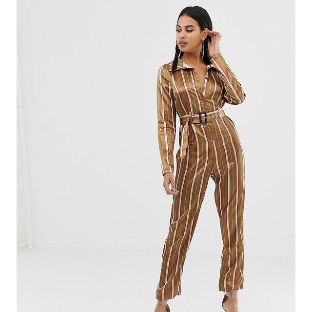 pretty little thing satin jumpsuit