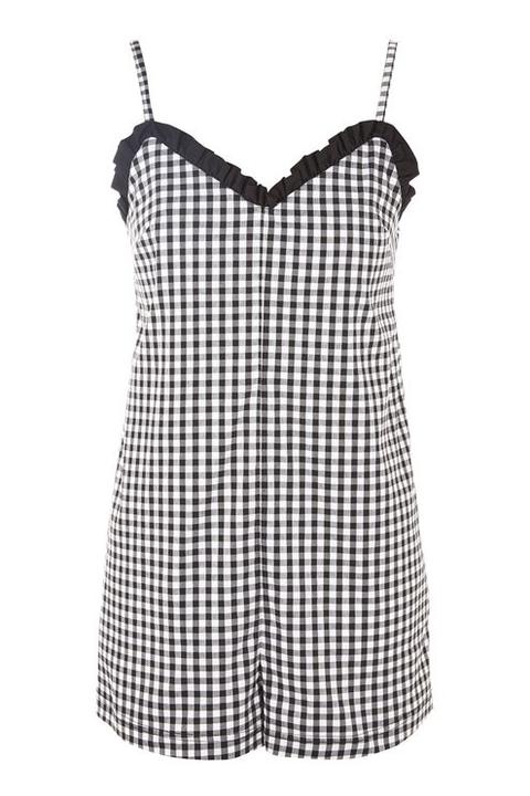 Gingham Romper Playsuit