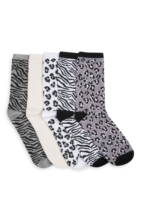 Pack De 5 Pares De Calcetines Estampados