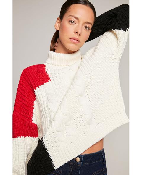Pull Col Roulé Et Torsades