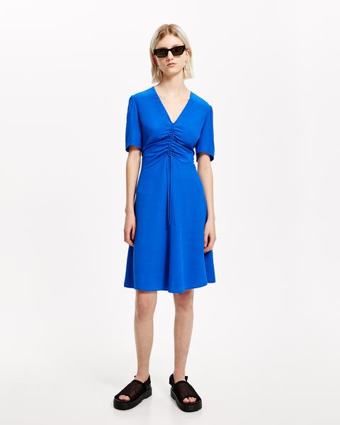 Vestido Frunce Azul